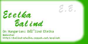 etelka balind business card